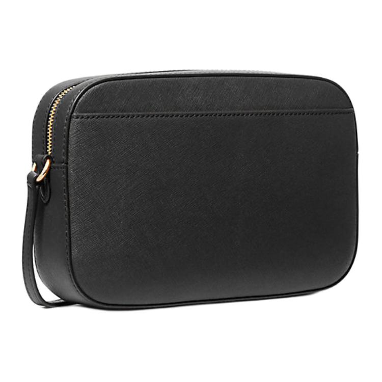 Michael Kors MK Jet Set Chain Zip Однотонная с логотипом Кожаная сумка-мессенджер для поездок Женская сумка на плечо Черная 35S1GTTC7L-BLACK