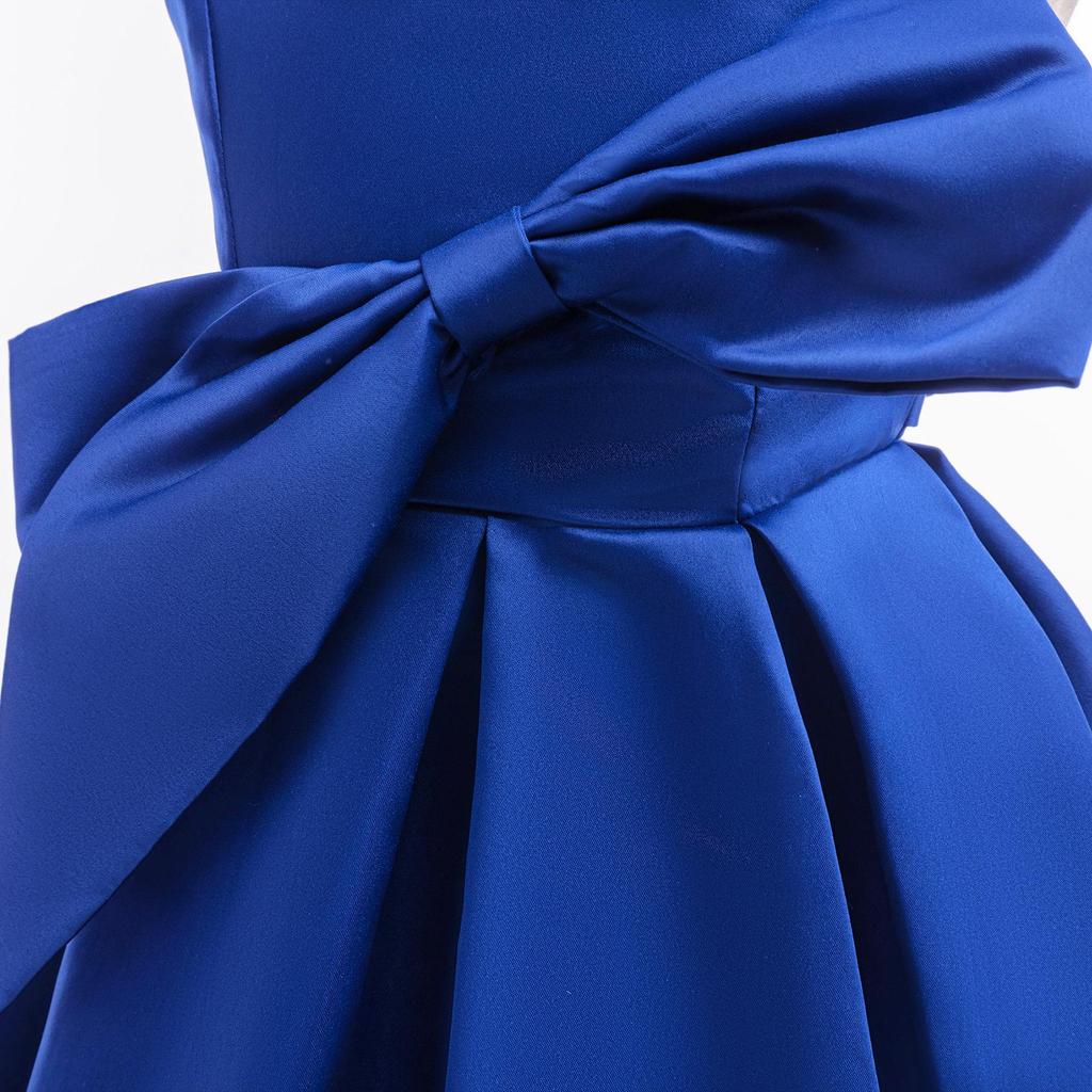 Вечернее платье принцессы с бантом для девочек - Модная детская одежда однотонной расцветки