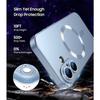 Protective Case - E.F.Connection - for iPhone Air - with Blue Magnetic Circle - 2 Tempered Glass