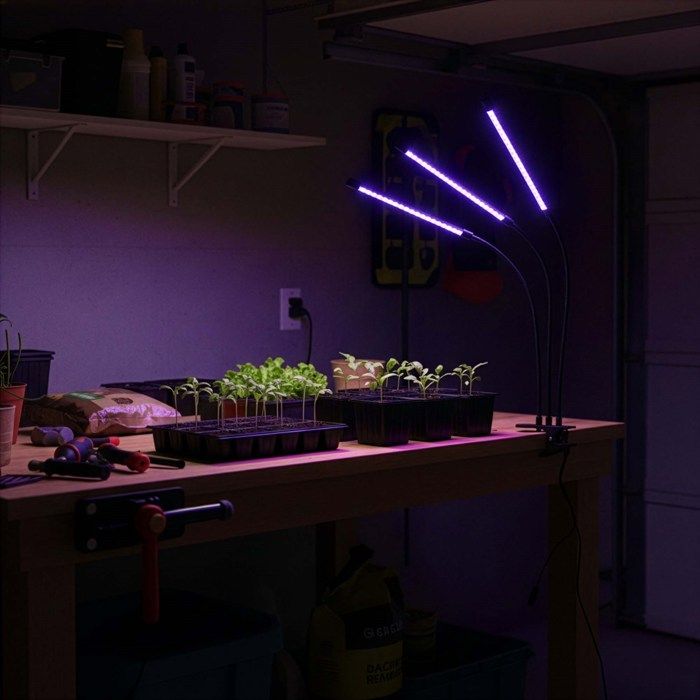Lampe de croissance des plantes avec 3 panneaux LED pour éclairage, culture avec minuterie, clip, USB