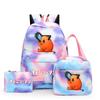 3Pcs/Set Chainsaw Man Kawaii Casual School Bag Colorful Backpack Set Girl with Lunch Bag for Women Student Teenager Rucksack Pencil Case