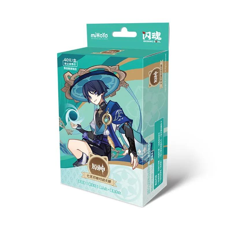 Оригинальные защитные рукава для карт Genshin Genius Invokation TCG, с персонажами из аниме, для боевой карточной игры, коллекционные наборы карт, игрушки, подарки