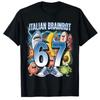 Смешная футболка с принтом 67 Six Seven Meme, футболка Italian Brainrot, летняя мода Y2K, оверсайз, уличная одежда, унисекс