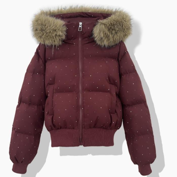 Hot Diamond Gypsy Spice Girl Dark New Warm Winter Versatile Jacket Women's Loose Down Cotton Clothing