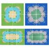32X32 Dots Building Block Base Plate 25.5X25.5Cm Grassland River,Tropical Treehouse & City Road Street Scenery Bricks Toys