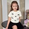 Girls' Bow-Knot Short Sleeve T-Shirt