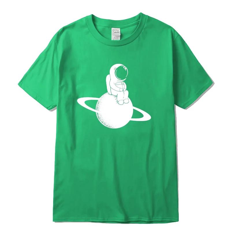 Mens Tshirt 100 Cotton Short Sleeve Space Moon Print Men T Shirt Casual Summer Loose Men Tshirt Cool Tshirt Male Tees Tops
