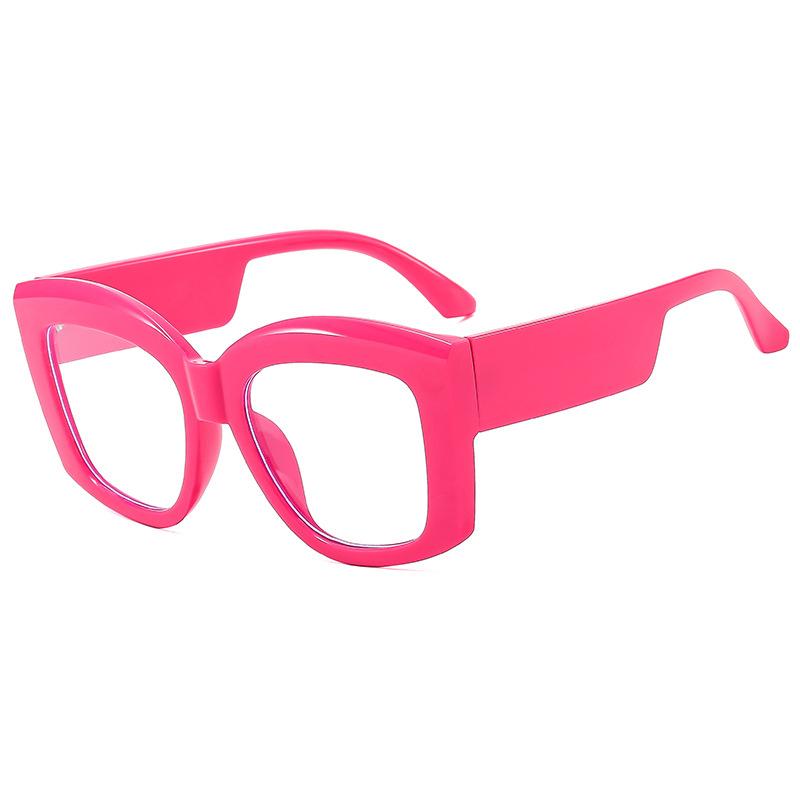 Large glasses frame women's new anti-blue light large frame flat glasses ins glasses frame women's concave shape F