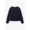 Vov Lettering Pleats Banding Hem Sweatshirt 7116140201