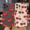 Милый силиконовый чехол для телефона с вишневым бантом для iPhone 16 14 Pro 15 Plus 11 Pro Max 12 13 MiNi X XS XR Plus SE2 Ударопрочный мягкий чехол