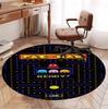 PAC Pattern Round Rug, Indoor/Outdoor Mat, for Picnic, Gameroom, Bedroom, Office, Living Room, Home Decor Carpet, Birthday Gift
