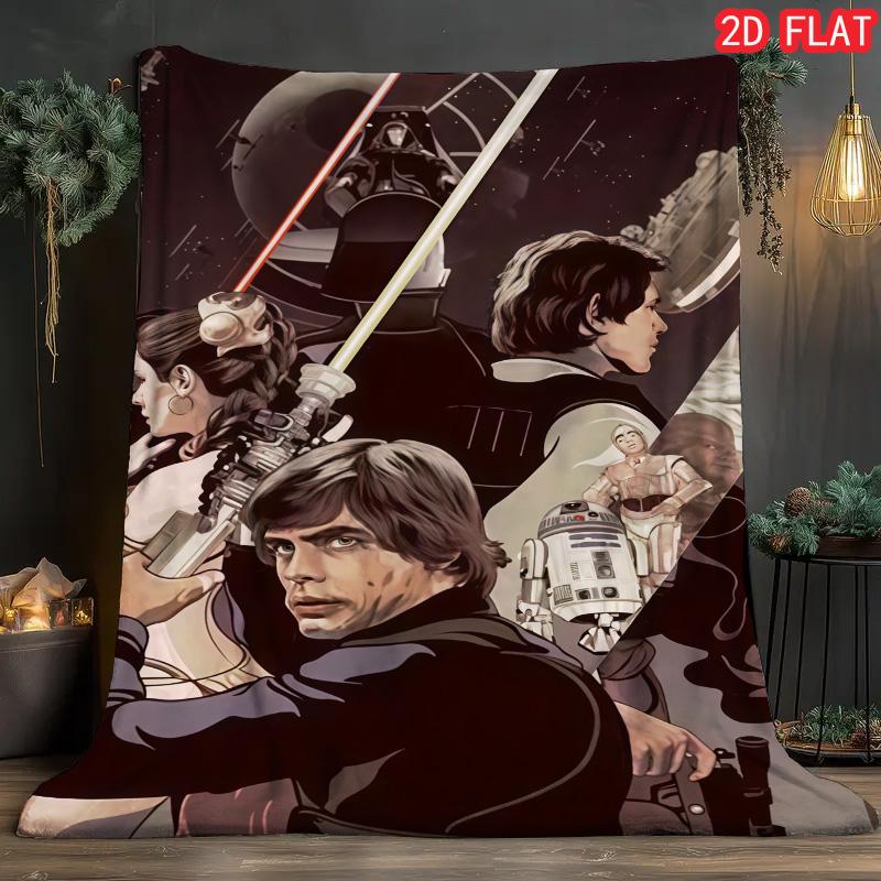 Darth Vader Stormtrooper Printed Fleece Blanket Cozy Warm Blanket for Bed Couch Kids Room Perfect Gift for Sci-Fi Movie Lovers