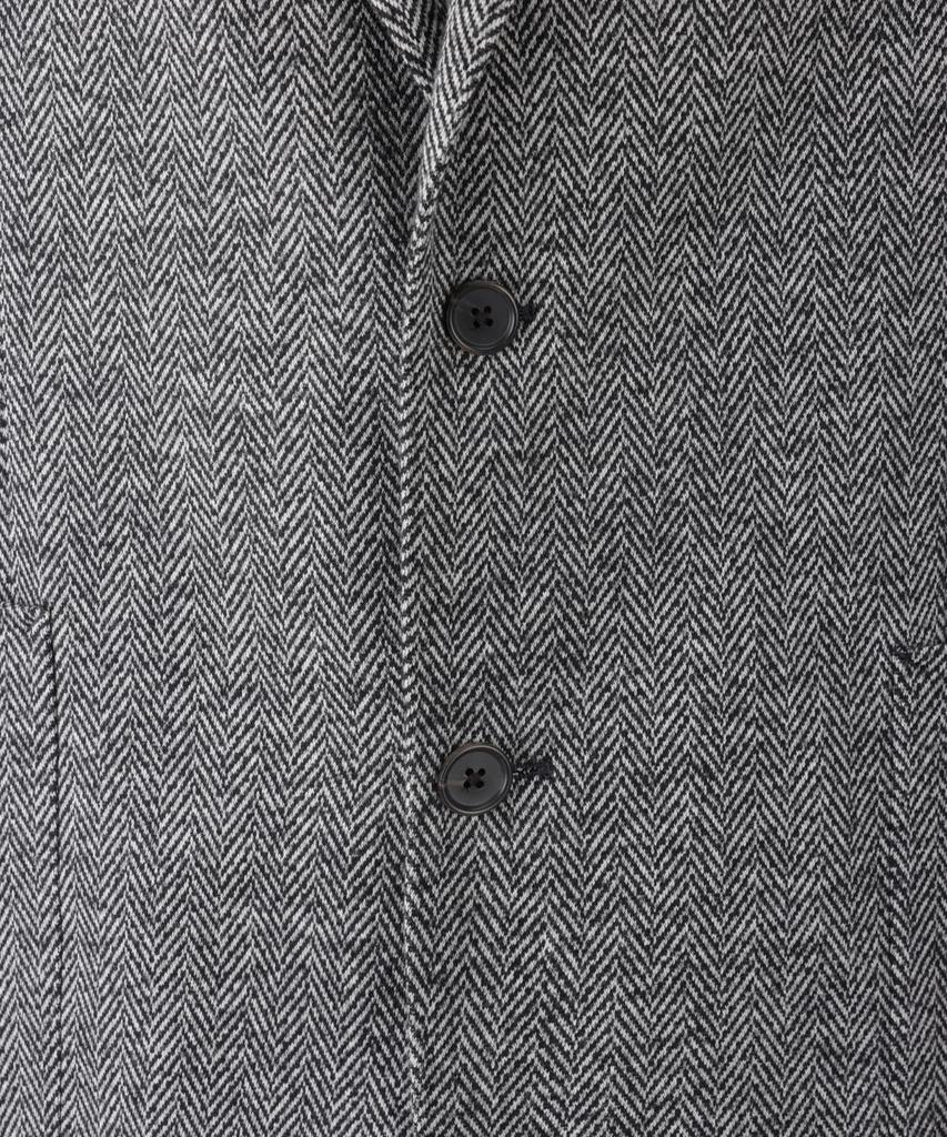 Brooks Brothers Herringbone Knit Jacket (Grey) (Bbjsmmf301)