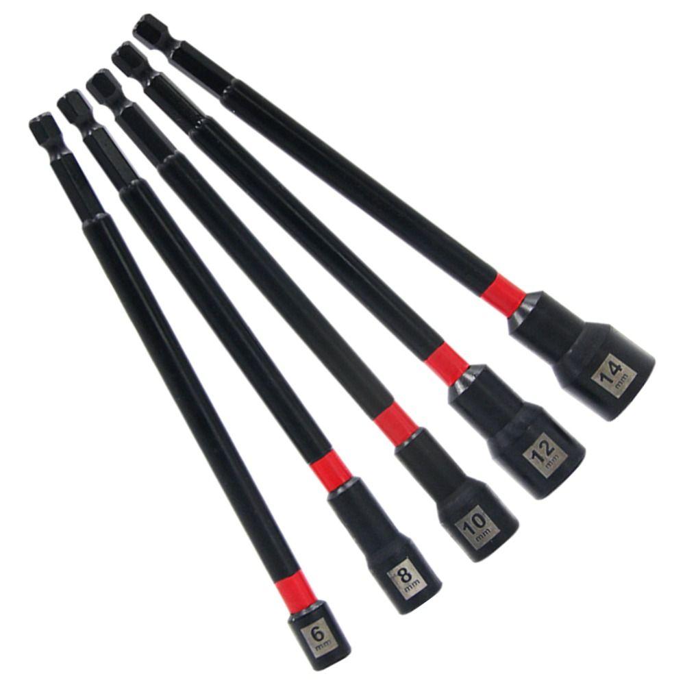 150 mm Length Magnetic Long Nut Driver Hexagon Socket Wrench  Impact Drill Use