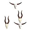Skull Animal Head Wall Sculpture Faux Animal Skull Wall Sculpture for Farmhouse Gallery Office Fireplace Housewarming Gifts