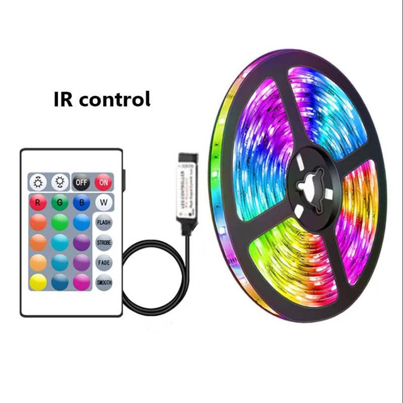 Светодиодные ленты Bluetooth SMD 5050 RGB Управление через приложение и пульт ДУ Гибкая лента Диодная лампа Лента Подсветка для ТВ Игровая комната Домашний декор