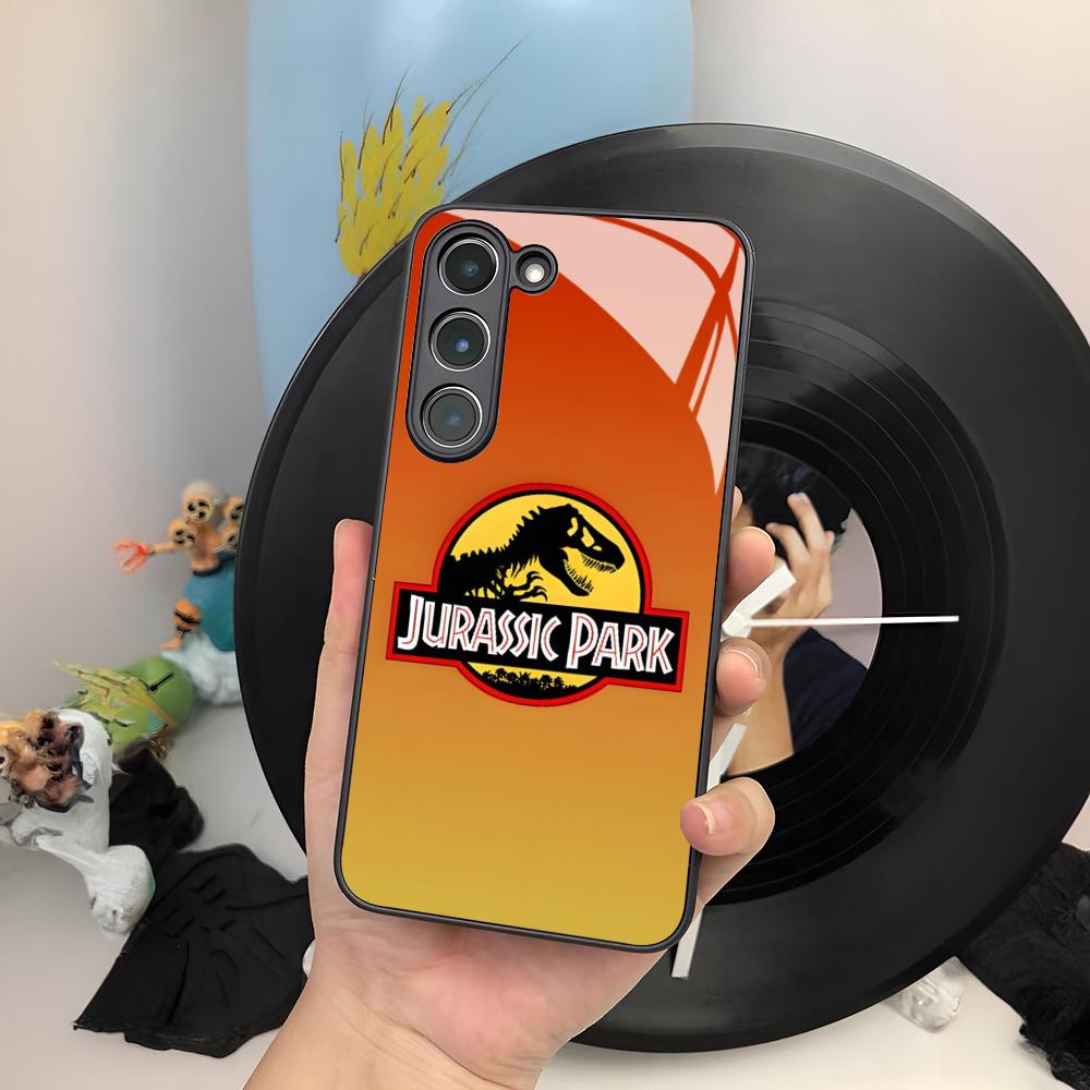 Jurassic Park Dinosaur Phone Case For Samsung Galaxy S26 S25 S24 S23 S22 S20 S21 Ultra Plus Edge Fe Colored Silver Cover