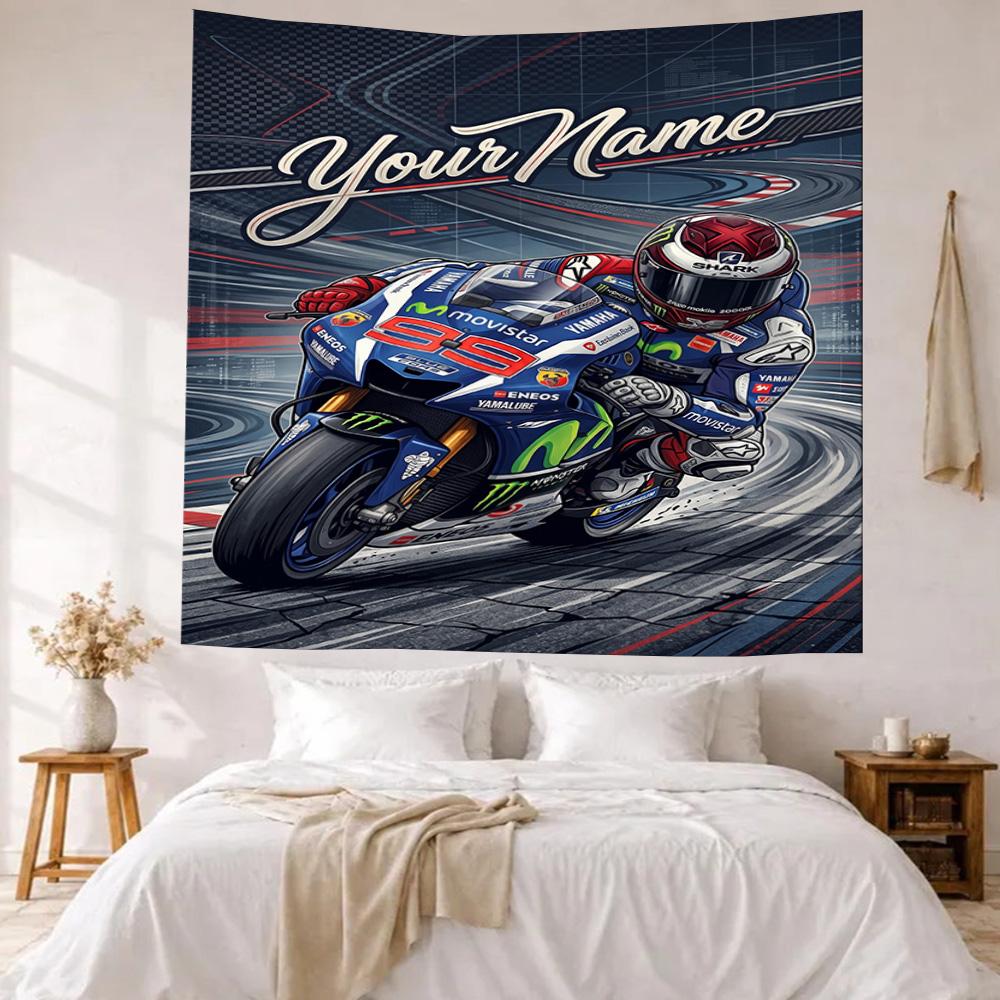 Jorge Lorenzo Custom Your Name Wall Decor Tapestry Art For Pet Memorial Birthdaywedding Party Backdrop Family Gift