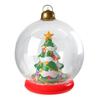 24 Inch Inflatable Christmas Ball Ornament Large Clear Blow Up Ball Christmas Decoration with Snowman Santa Tree Inside for Holiday Yard Lawn Decor