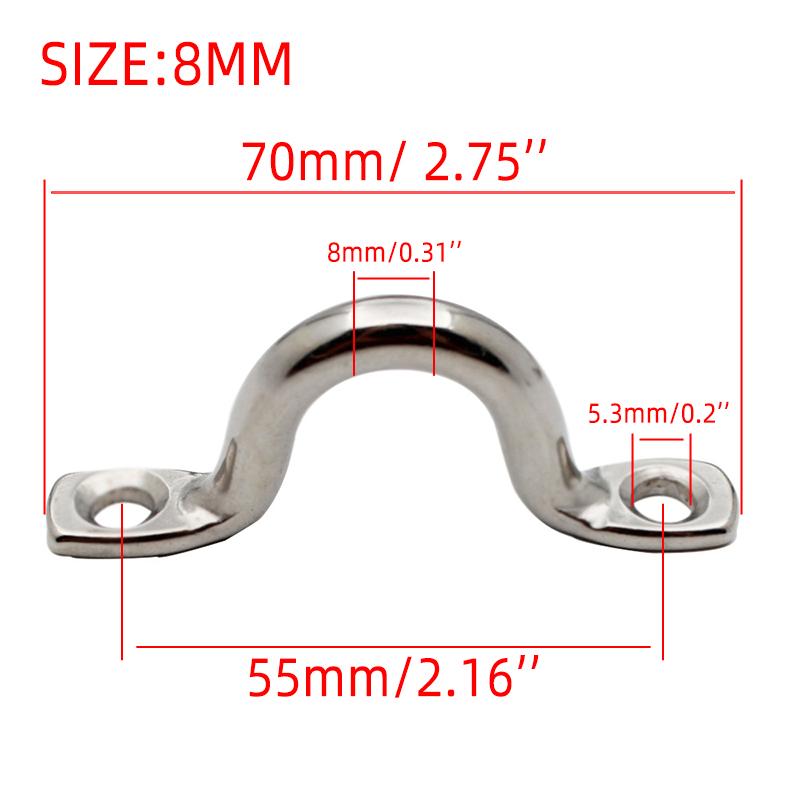 4x ручка 4/5/6/8/10 мм проволока из нержавеющей стали ремень с петлей для крепления лодки морской крюк для крыльев навес серебристый аксессуары для двигателей автофургонов