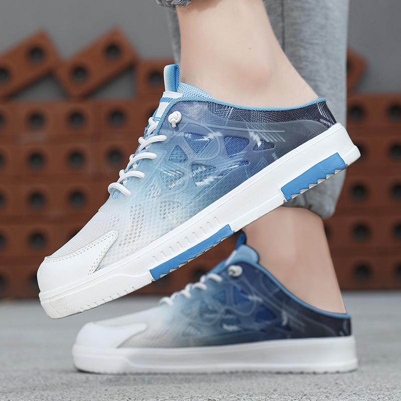 Мужская спортивная обувь Летние мюли с открытой спиной Повседневные сандалии Кроссовки Сабо Тапочки для студентов Большие размеры