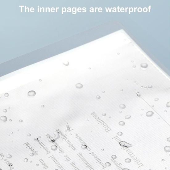 File Folder Double-sided High-Transparency Large Capacity Inner Pockets Multifunctional Sheet Protector with Plastic Sleeves A4 Paper Binder Organizer