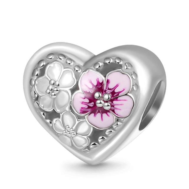 New 925 Sterling Silver Hummingbird Swallow Leaf Spring Charms For Temperament Bracelet &Necklace Valentines