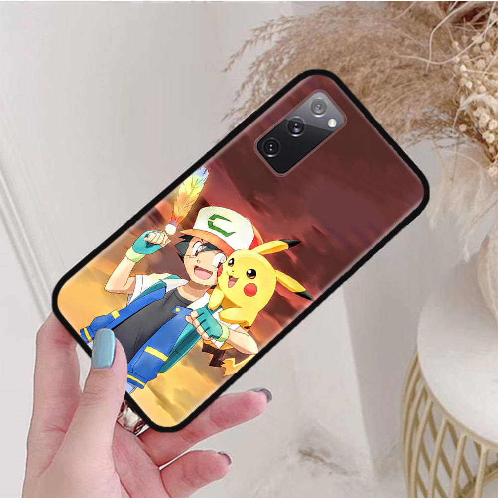 Черный чехол для OPPO Reno 8 6 5 4 Pro Plus Find X3 A17 A3 A31 A38 A40 A53 A54 A55 A74 A76 A78 A77 A80 A94 A95 A96 Lite P-35 Милые Покемоны Пикачус