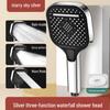 Square Waterfall Handheld Pressurized Shower Head with Heater