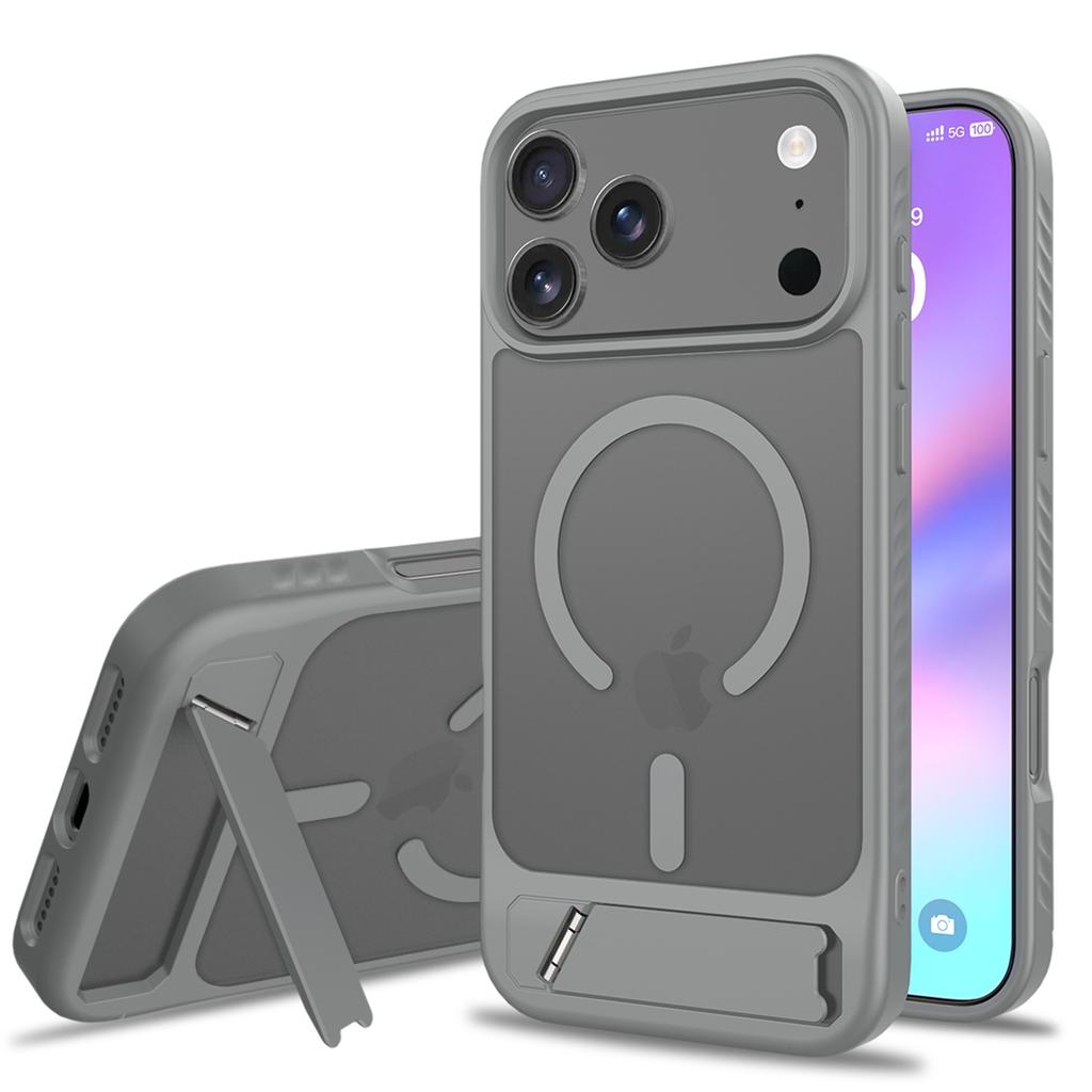 Fit iPhone 17 Pro Matte flush Stand Case, Compatible with MagSafe Shockproof Slim Protection Cover For iPhone 17 Pro Max