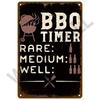 Vintage Tin Sign Dad`s BBQ Yard Outdoor Party Decoration BBQ Zone Metal Sign Plate Retro Barbecue Rules Slogan Decor Accessories