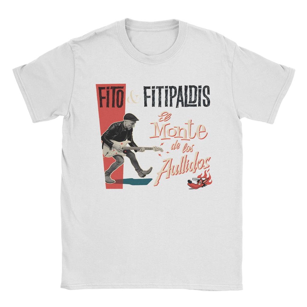 Унисекс Fitos Fitipaldis Группа Группа Рок Испанские Футболки Хлопковая Одежда Модные Футболки с Коротким Рукавом и Круглым Вырезом Классическая Футболка