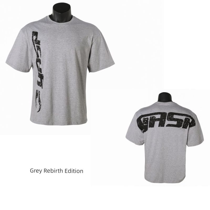God Fitness European and American Original Short-Sleeved Trendy Loose Large Size T-Shirt Muscle Full Cotton Sports Half-Sleeved Training T-Shirt