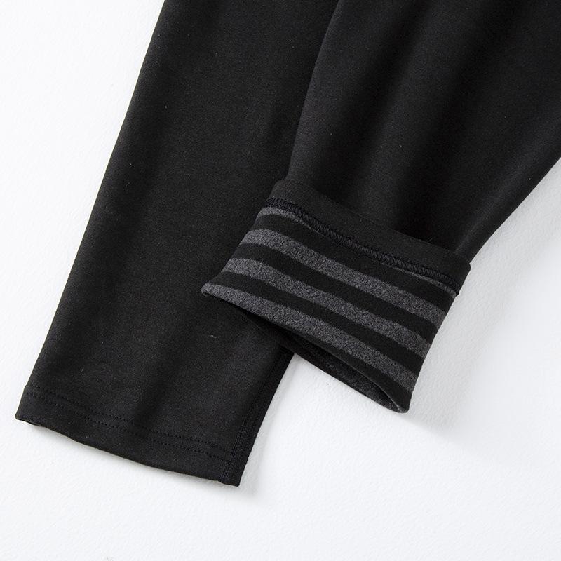 Мужское зимнее термобелье большого размера в полоску, утепленное мужское весенне-осеннее осеннее белье и комплект брюк