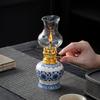 Китайский стиль DIY настольный орнамент масляная лампа чайный домик стеклянные винтажные керамические лампы гхи украшения для кабинета спальни