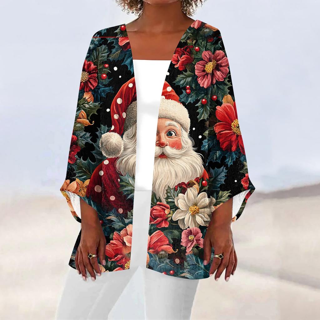 Женская повседневная модная легкая куртка средней длины с принтом, кардиган