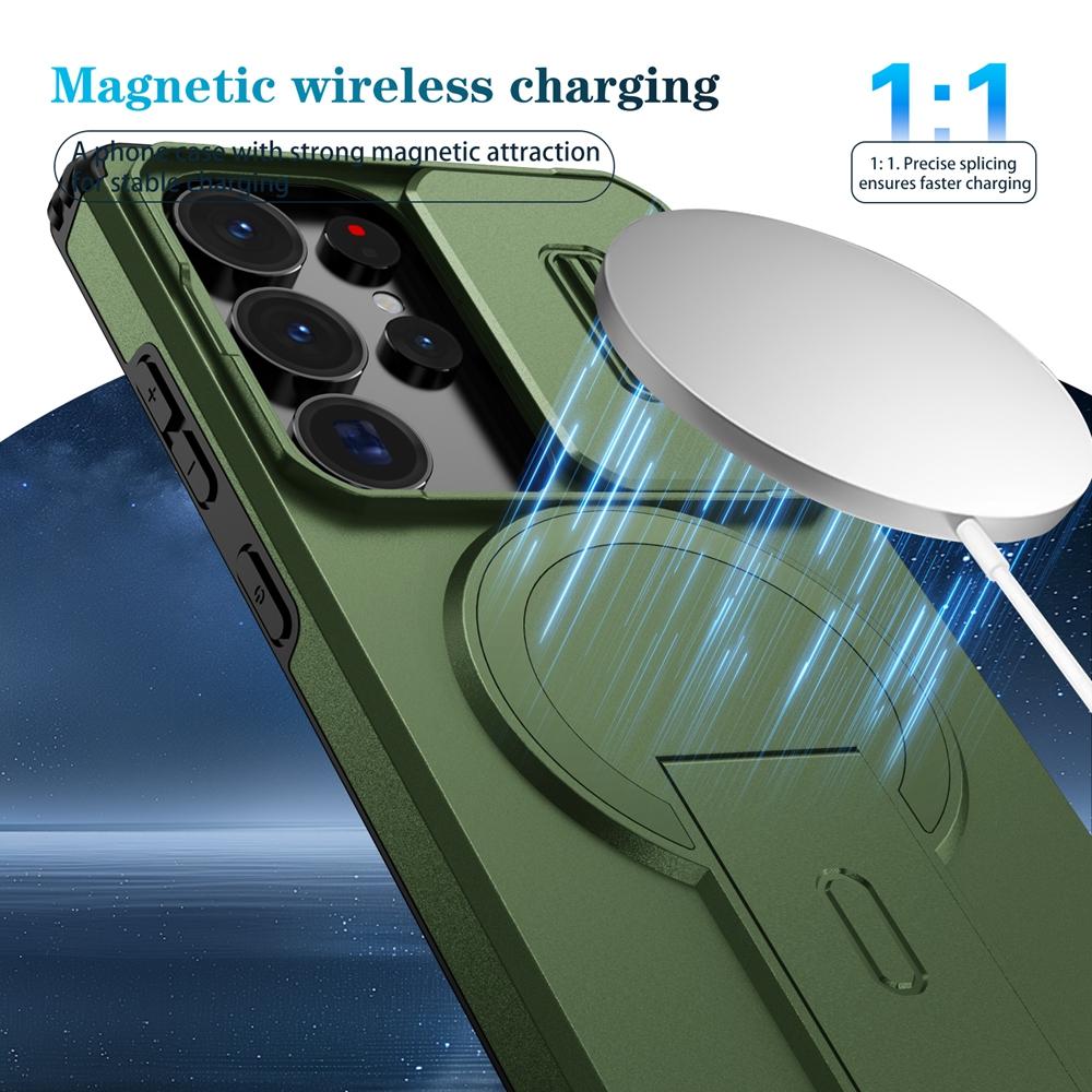 Защитный чехол с магнитами Magsafe для беспроводной зарядки для Samsung Galaxy S26 Ultra S26 Plus S 26 5G, противоударный чехол с подставкой