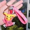 Adorable Silicone Pikachu Keychain Colorful Hoodie Accessory Gift For Birthdays
