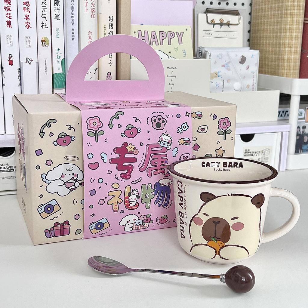 Подарок Подарок для девочек на день рождения Капибара Детская чашка для воды Парная керамическая кружка Лучший друг Сувенир Подарочная коробка