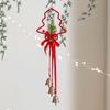 Christmas Tree Decoration Red Ribbon Bell Bow Christmas Tree Decoration Xmas Ornament For Home New Year 2025 Decor