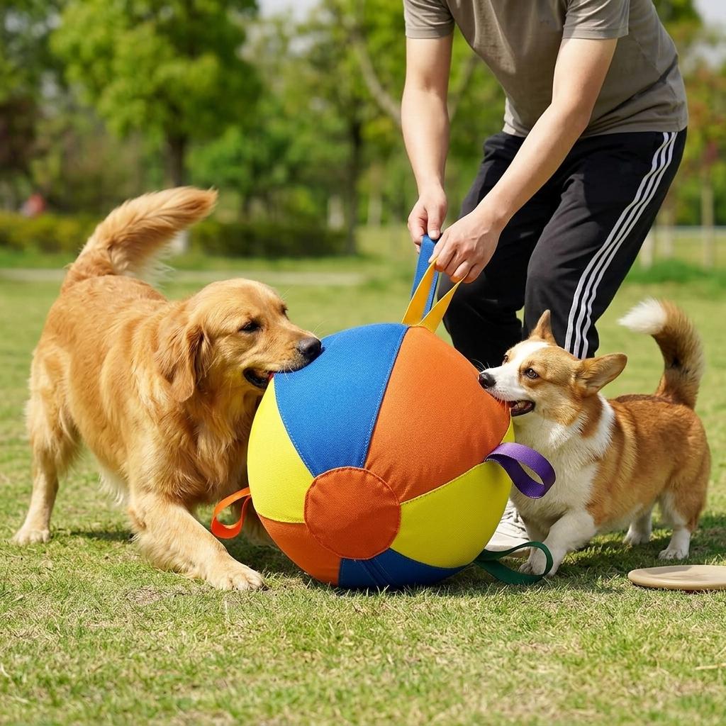 Giant Durable Chew Ball for Medium Large Dogs like Golden Retriever Corgi with Non Toxic Rubber and Anti-Slip Texture