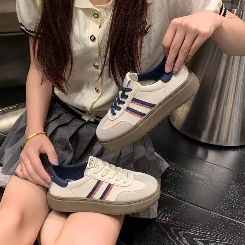 College Style Thick-soled Color Matching Women's New Fashion Versatile Comfortable Lightweight Casual Sports Shoes