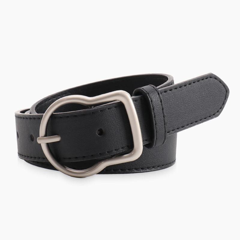 Womens Synthetic Leather Belt With Alloy Buckle And Pin Closure For Versatile Casual And Work Outfits
