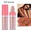 5 Colors Highlighter Powder, Body Brightens Face Blusher Patting Powder Highlighter Makeup Body Glitter Stick with Makeup