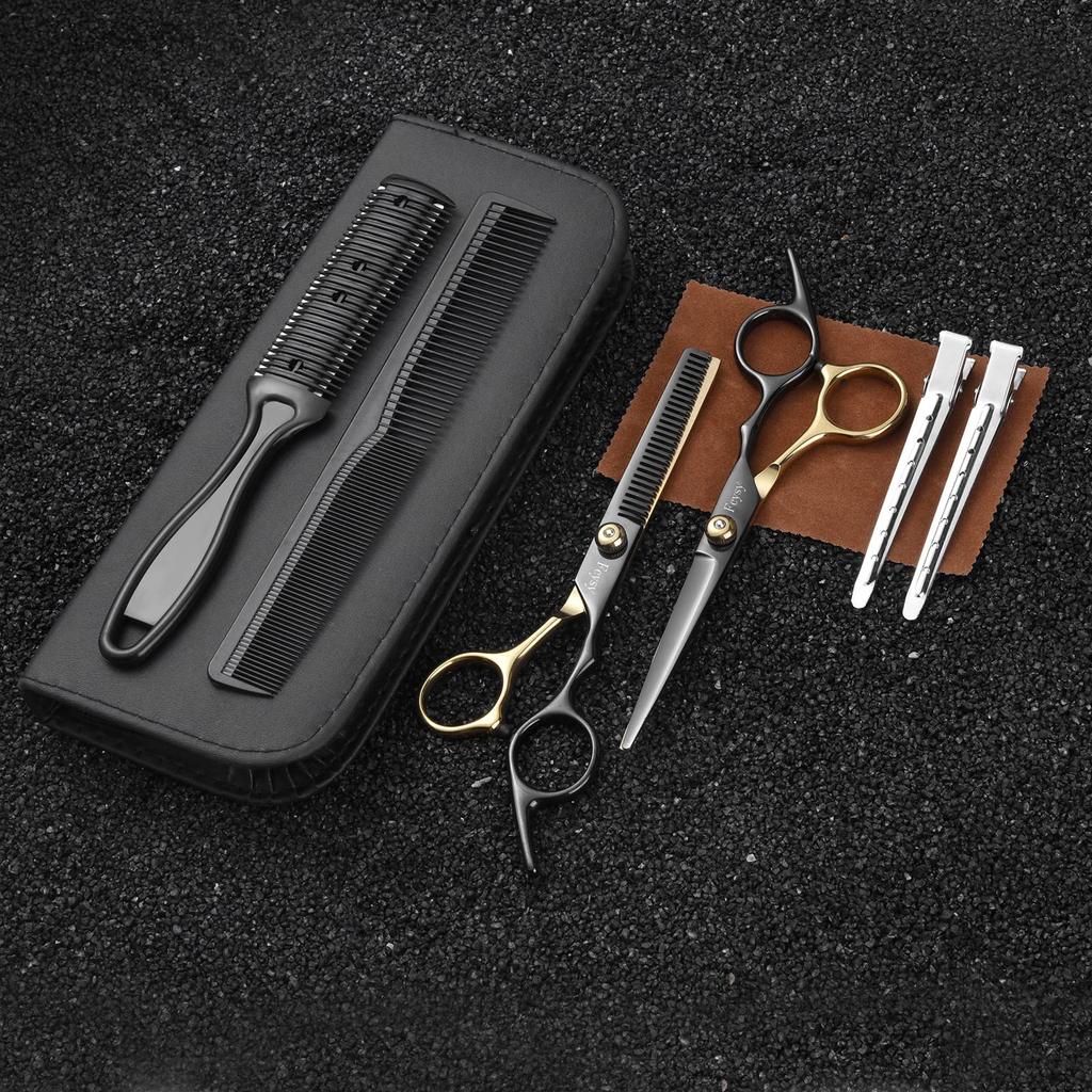 Ножницы для волос Филировочные ножницы Fcysy Professional Hair Cutting Scissors Kit Ножницы для волос Текстурирующие ножницы Парикмахерские ножницы Стрижка волос