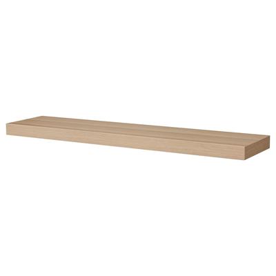 IKEA Полка настенная 110x26 см, эффект беленого дуба ЛАКК (504.182.13)