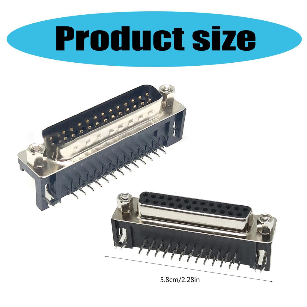 DB25 гнездовые прямоугольные разъемы для монтажа на печатную плату, устойчивые к помехам разъемы для передачи высокочастотного сигнала