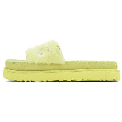 Женские шлепанцы Laton Fur Slide Желтые 1111236-MRT