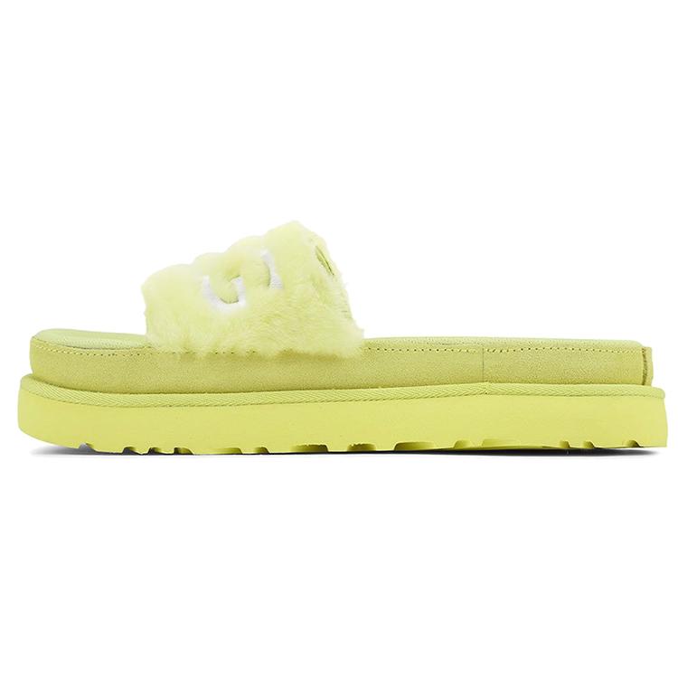 UGG Женские шлепанцы Laton Fur Slide Желтые 1111236-MRT