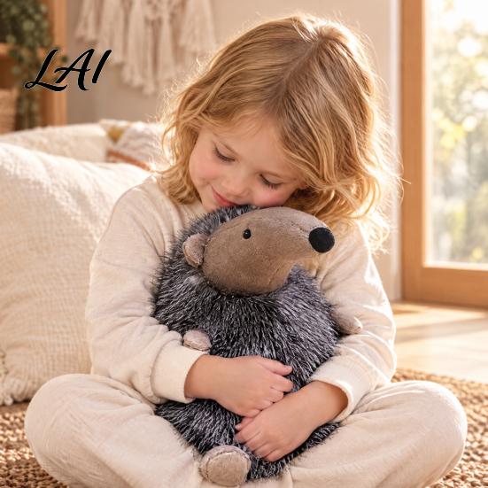 Stuffed Animal Doll Cute Simulation Anteater Plush Toy Fluffy Doll Soft Themed Home Decor Figure for Kids Desktop Decor Zoo Souvenir Birthday Gift